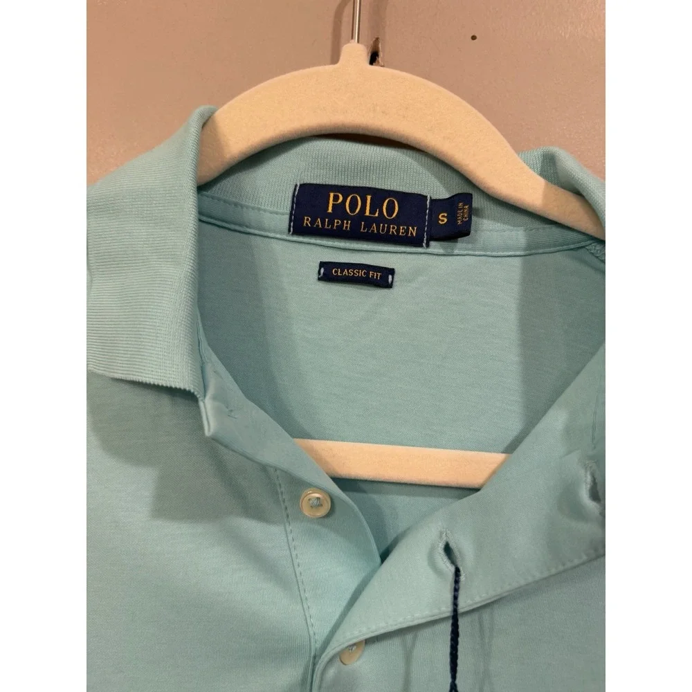 NWT Polo Ralph Lauren Shirt Size S Teal Soft Touch Pima Cotton  Polo